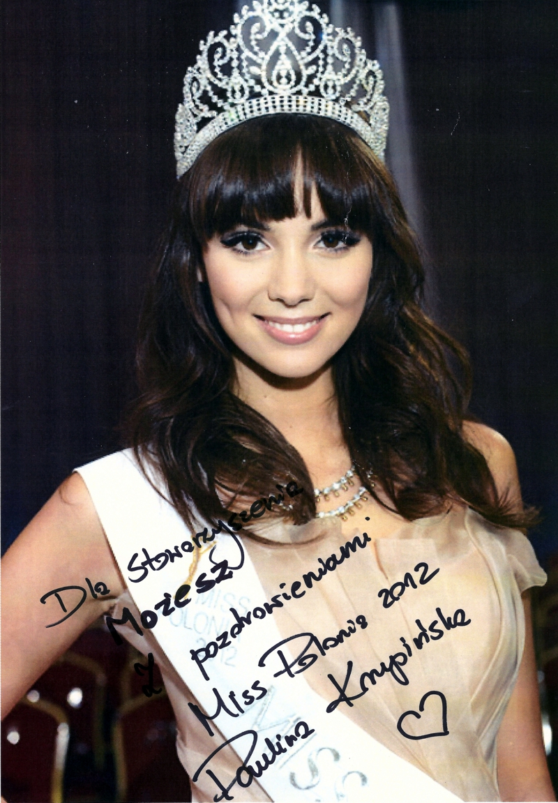Zdjęcie Miss Polonia z dedykacją
